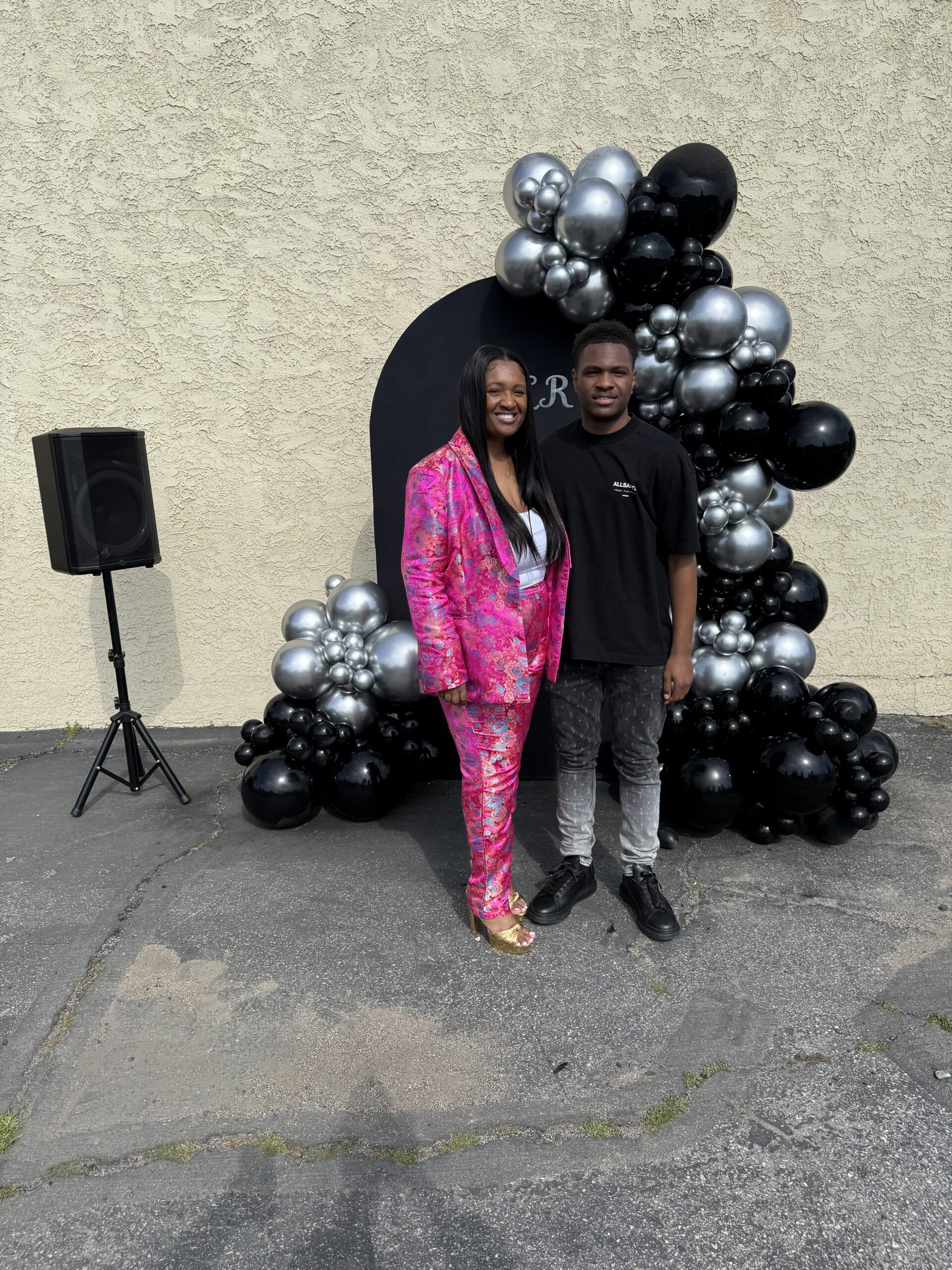 Couple with balloon decor
